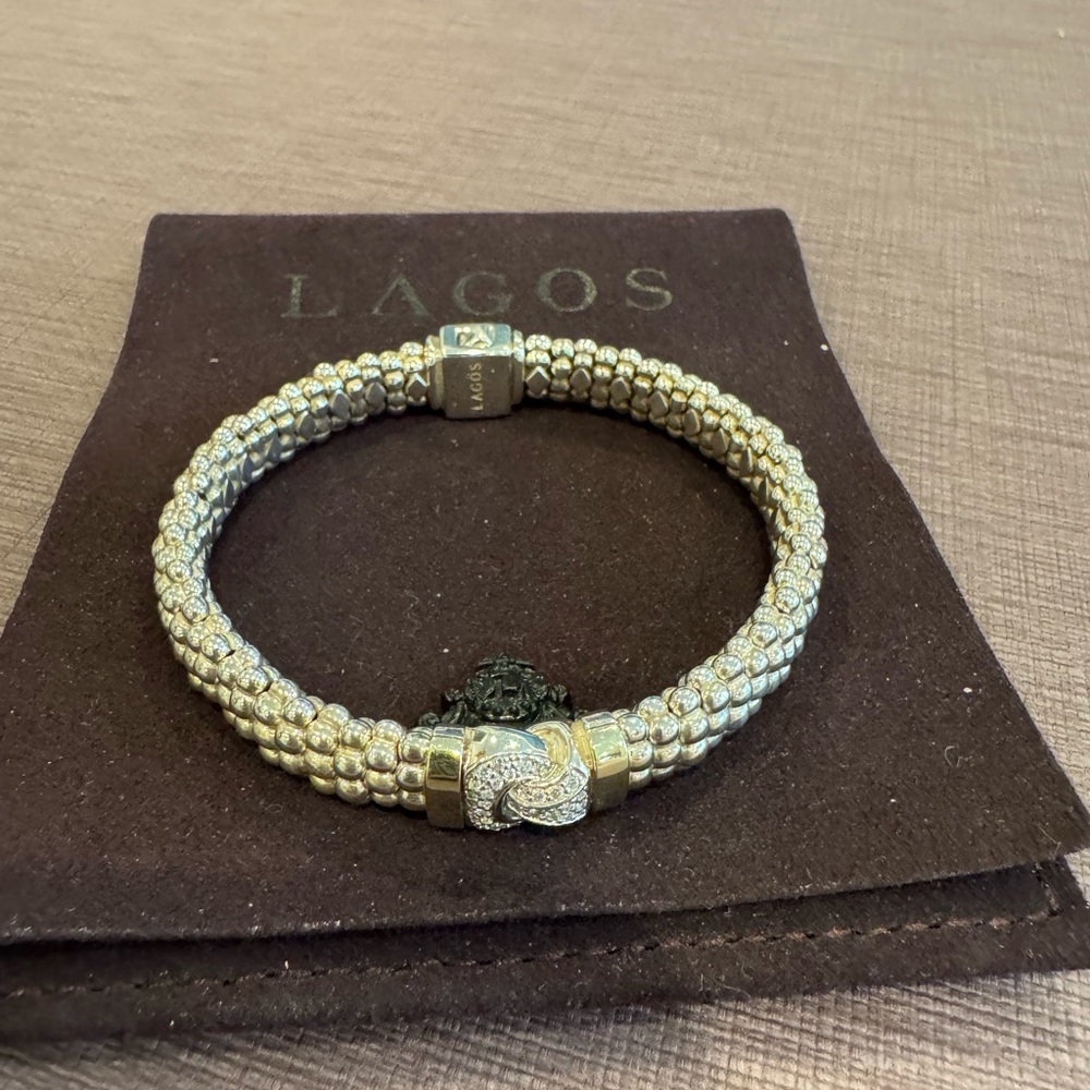 RARE discontinued Lagos Diamond knot Bracelet